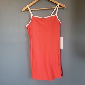 Old Navy Sz L Cherry Tomato Powersoft Sport Athletic Dress Built In Biker Shorts